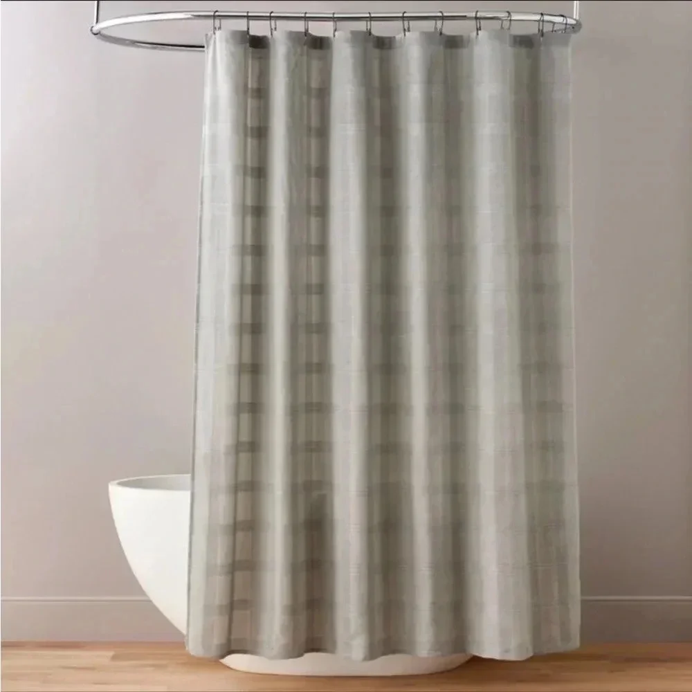NWT Washed Square Shower Curtain Gray - Hearth & Hand with Magnolia